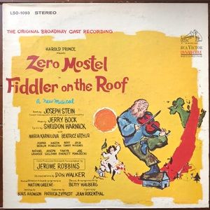 Fiddler On The Roof Original Broadway Recording Vinyl Lp '64